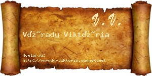 Várady Viktória névjegykártya